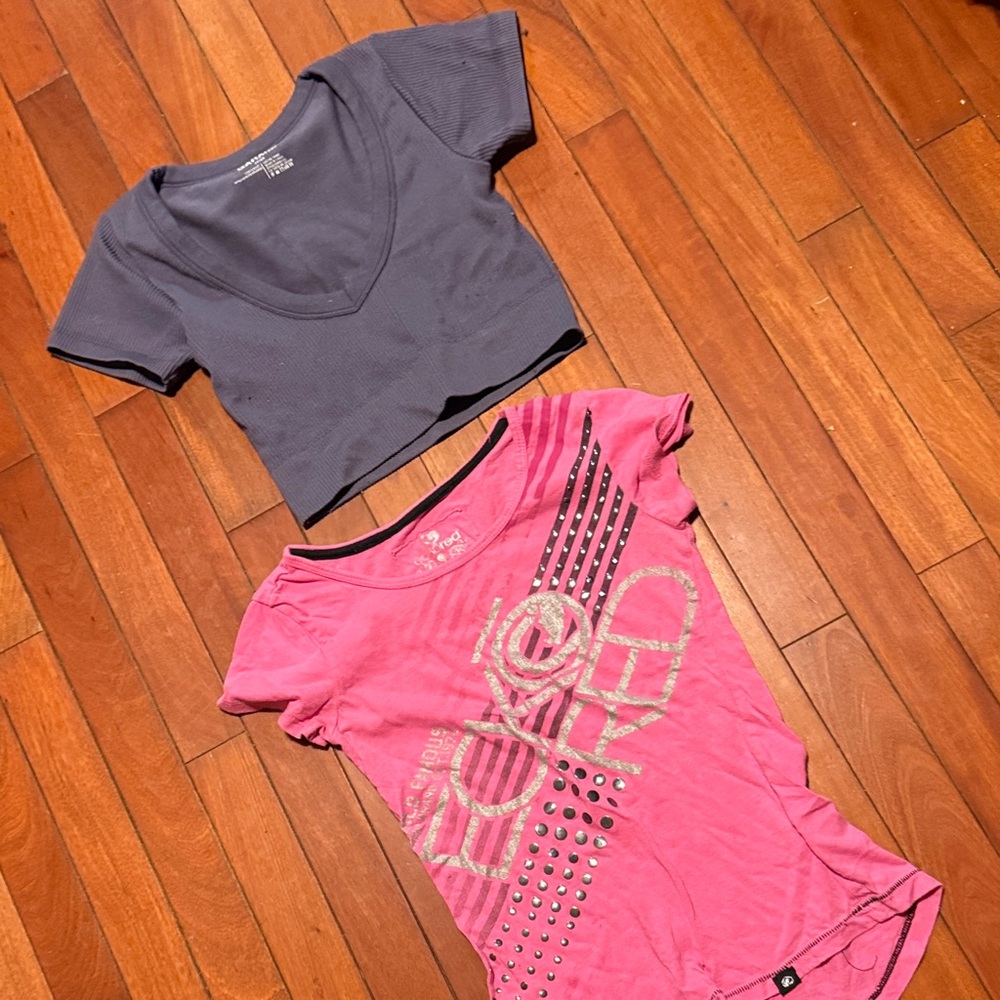 Garage Pink and Gray Short Sleeve Tees